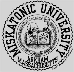 Miskatonic University Seal T-Shirt - Click Image to Close