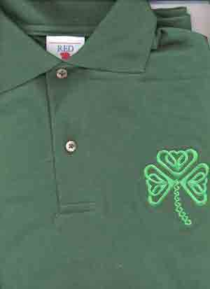 Shamrock Embroidered Polo - Click Image to Close