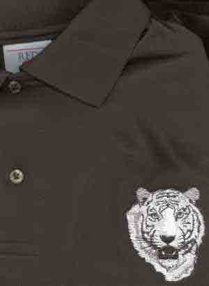 White Tiger Embroidered Polo