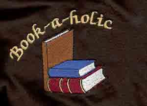 Embroidered Book-a-holic Golf Shirt - Click Image to Close