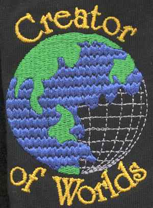 Creator of Worlds Embroidered Shirt - Click Image to Close