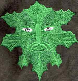 Embroidered Green Man Shirt