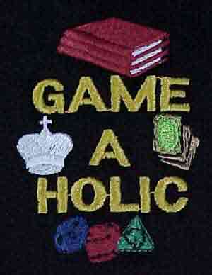 Embroidered Game-A-Holic Golf Shirt - Click Image to Close