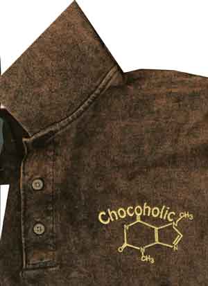 Chocoholic Embroidered Shirt - Click Image to Close