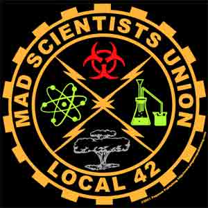 Mad Scientist Lab Coat Black - Click Image to Close