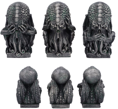 Three Wise Cthulhu Figures - Click Image to Close