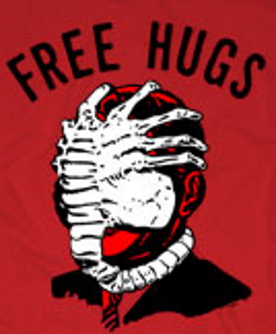 Free Hugs Alien T-Shirt - Click Image to Close