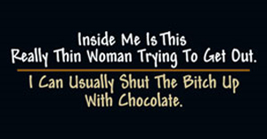 Inside me is a Thin Woman Shirt - Click Image to Close