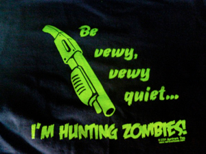 Hunting Zombies Shirt - Click Image to Close