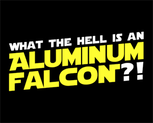 Aluminum Falcon Women's Cut T-shirt - Click Image to Close