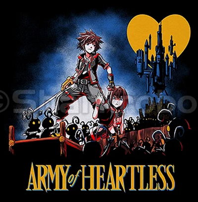 Army of Heartless Kingdom Hearts T-Shirt - Click Image to Close