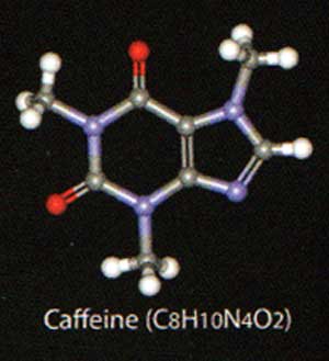 Caffeine Molecule Shirt - Click Image to Close