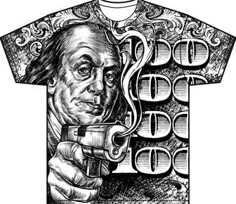 Ben Franklin Bust Shirt - Click Image to Close