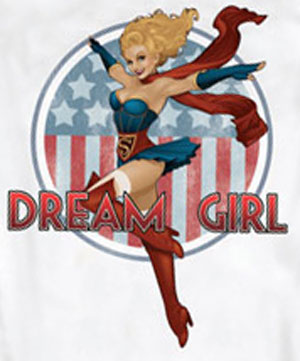 Bombshell Supergirl T-Shirt - Click Image to Close