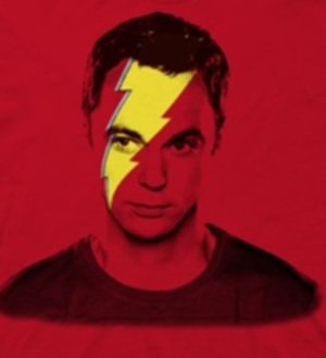 Sheldon Lightning Bolt Big Bang Theory T-Shirt - Click Image to Close