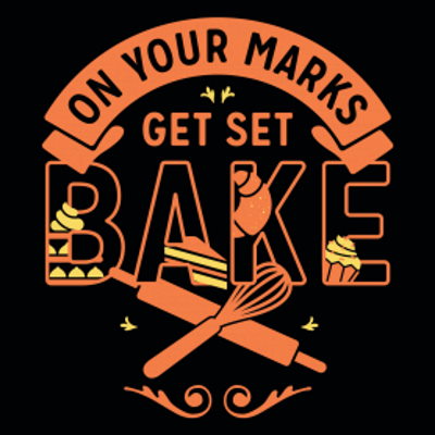 On Your Marks... Bake T-Shirt - Click Image to Close