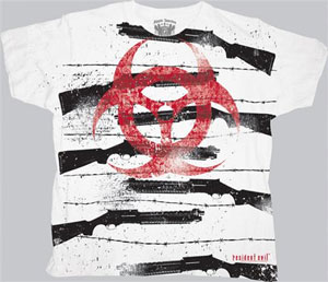 Barbed Wire & Shotgun Biohazard Shirt - Click Image to Close