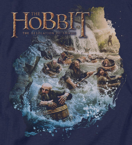 Barreling Down Hobbit T-Shirt - Click Image to Close