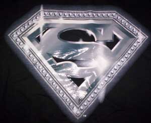 Superman Bling Gel Logo