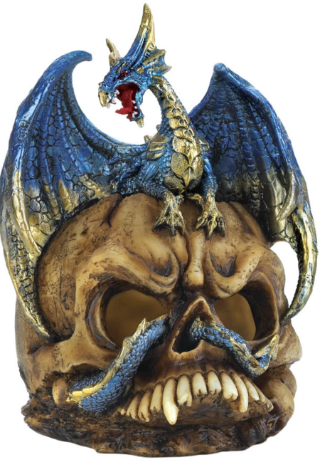 Blue Dragon & Skull Figure