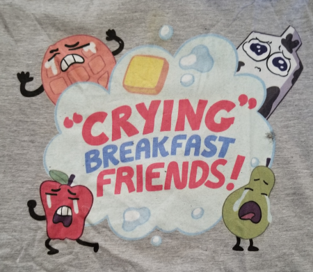 Steven Universe Crying Breakfast Friends T-Shirt - Click Image to Close