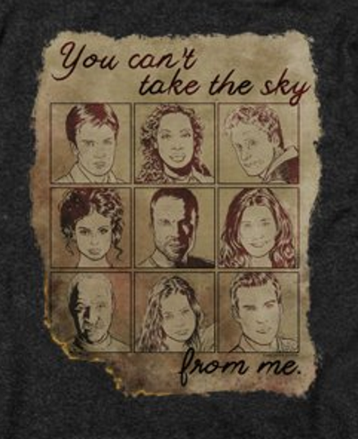 Firefly/Serenity Burned Poster T-Shirt - Click Image to Close