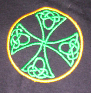 Celtic Cross Embroidered Polo - Click Image to Close