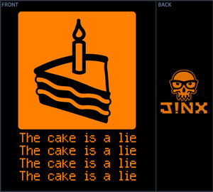 The Cake is a Lie Shirt - Click Image to Close