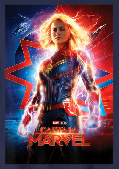 Captain Marvel Poster T-Shirt - Click Image to Close