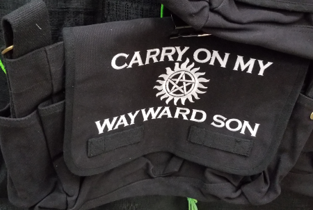 Carry On My Wayward Son Supernatural Messenger Bag - Click Image to Close