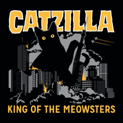 Catzilla King of the Meowsters T-Shirt - Click Image to Close