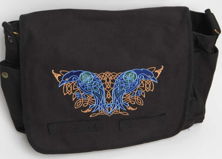 Celtic Knotwork Ravens Messenger Bag