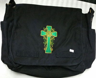 Celtic Cross Messenger Bag - Click Image to Close