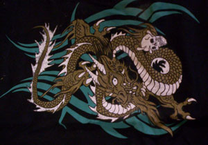 Tribal Chinese Dragon Shirt - Click Image to Close