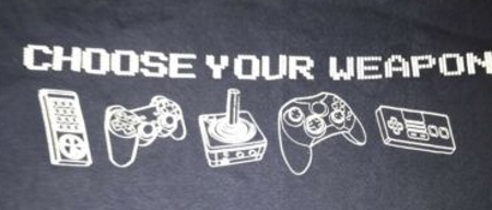 Choose Your Weapon [Game Controller] T-Shirt - Click Image to Close