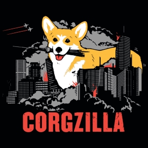 Corgzilla T-Shirt - Click Image to Close