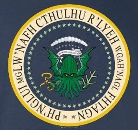 Cthuhlu 2020 Presidential Seal T-Shirt - Click Image to Close