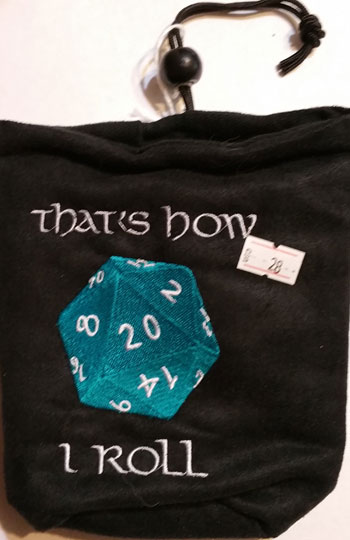 (image for) D20 How I Roll Dice Bag Blue