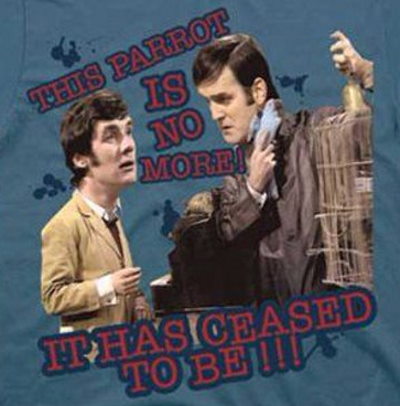 Dead Parrot T-Shirt - Click Image to Close