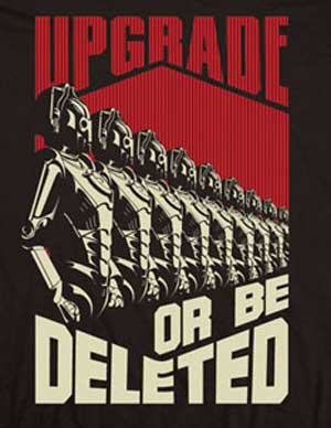 Upgrade or Be Deleted Dalek Dr Who Shirt - Click Image to Close