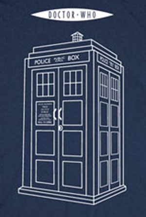 Linear Tardis Dr Who Shirt - Click Image to Close