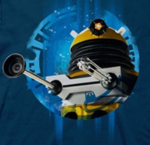 Yellow Dalek Dr Who T-Shirt - Click Image to Close