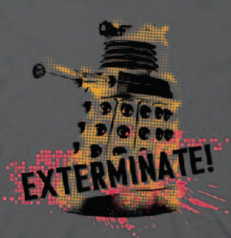 Exterminate Dalek Dr Who T-Shirt - Click Image to Close