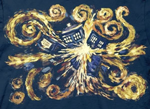 Exploding Tardis Van Gogh Pandoric Opens Dr Who Shirt