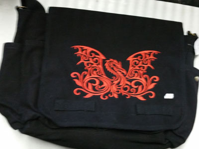 Damask Dragon Messenger Bag