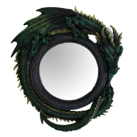 Dragon Mirror with Green Dragon - Click Image to Close