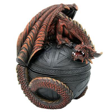 Dragon Celtic Box w Red Dragon