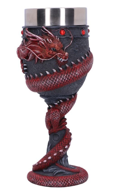 Dragon Coil Goblet Red - Click Image to Close