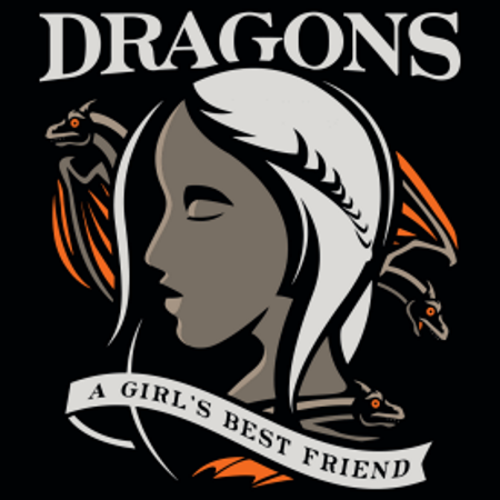 Dragons are a girl's best friend T-Shirt - Click Image to Close