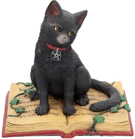 Eclipse Cat Spell Book Figurine Wiccan Witch Gothic Ornament